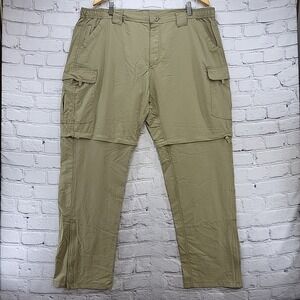 Marino Bay Hiking Pants Mens‎ Sz XL Khaki Convertible Nylon Outdoor